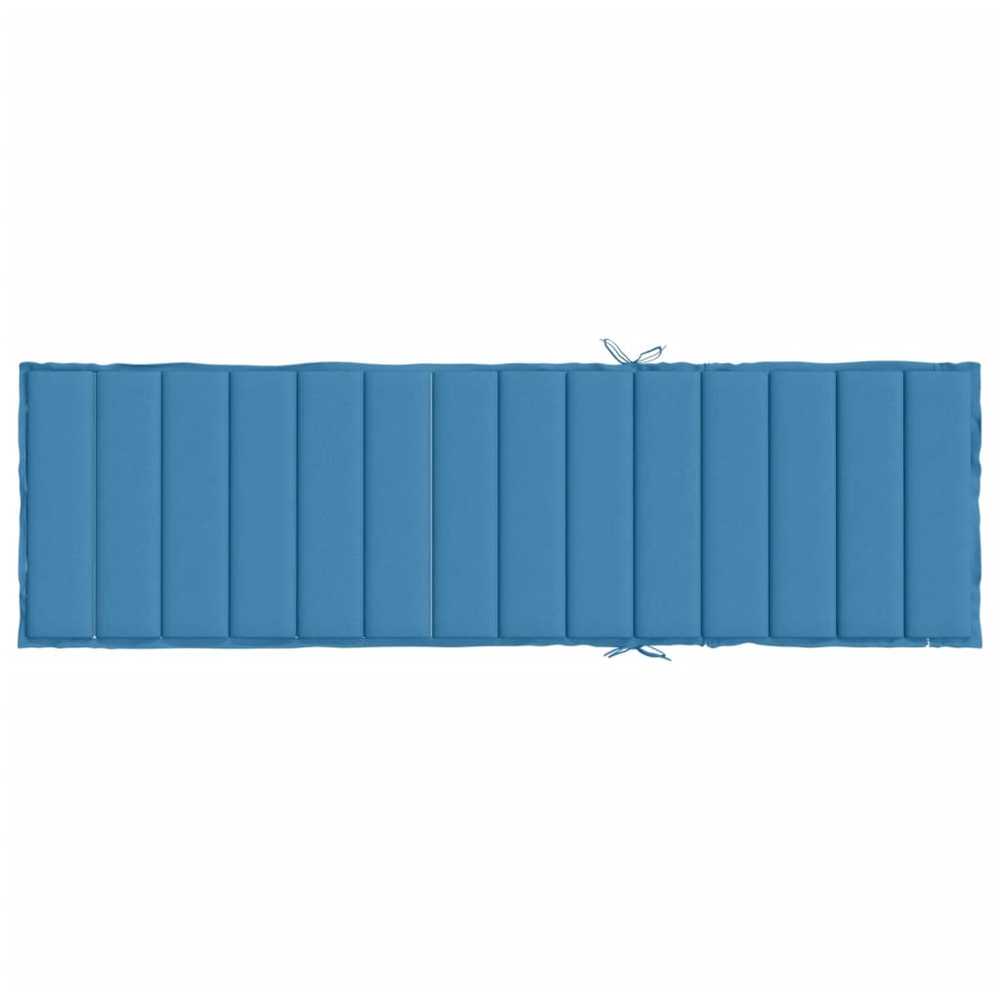 Saulės gulto čiužinukas, mėlynas, 200x50x4cm, audinys