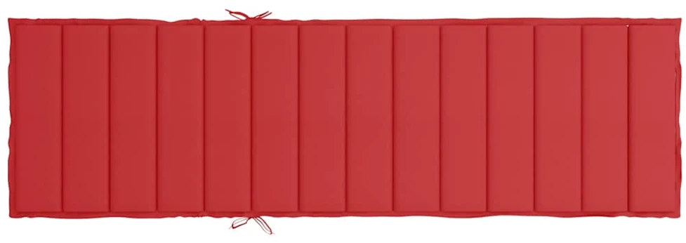 Saulės gulto čiužinukas, raudonos spalvos, 200x60x3cm, audinys