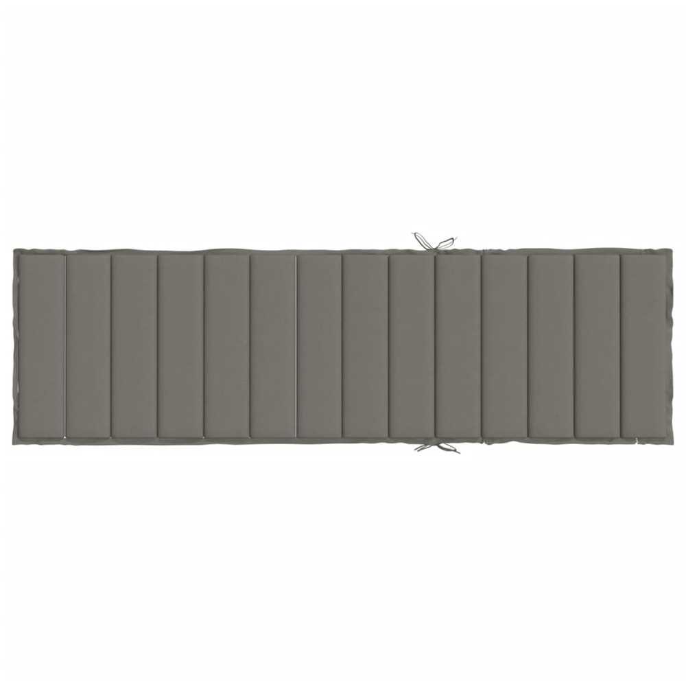Saulės gulto čiužinukas, tamsiai pilkas, 200x60x4cm, audinys