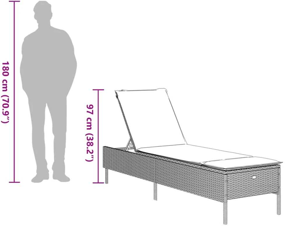 Saulės gulto komplektas, 3 dalių, pilkas, poliratanas