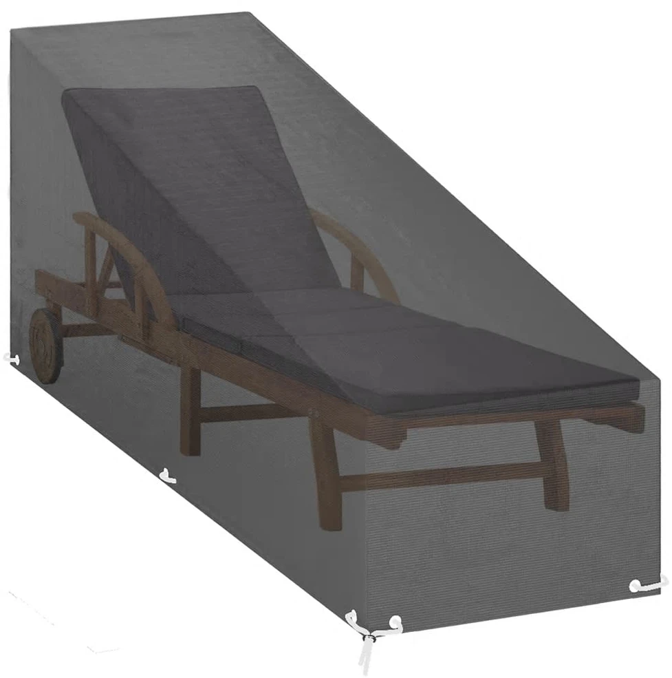 Saulės gulto uždangalas, 200x65x35/60cm, polietilenas, 12 kilpų