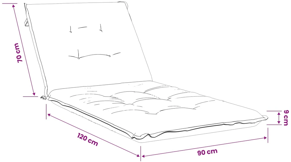 Saulės gultų pagalvė GEMERT 100% poliesteris Rožinė