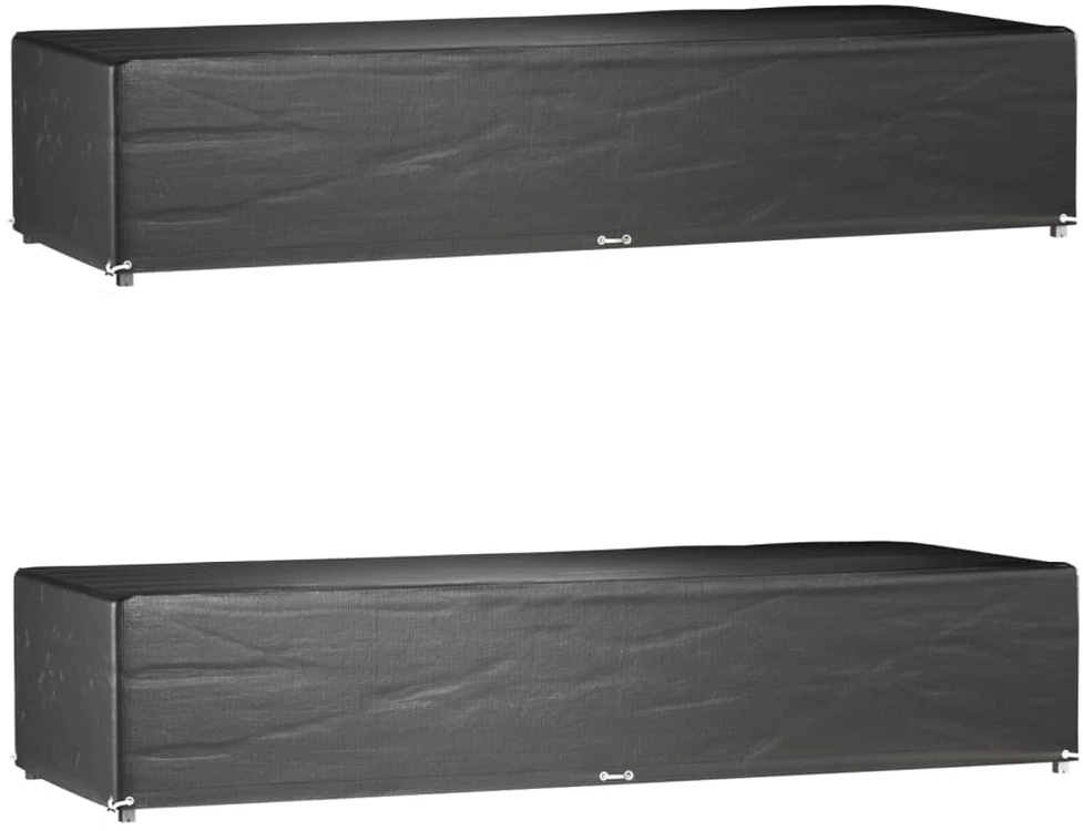 Saulės gultų uždangalai, 2vnt., 205x75x40cm, polietilenas