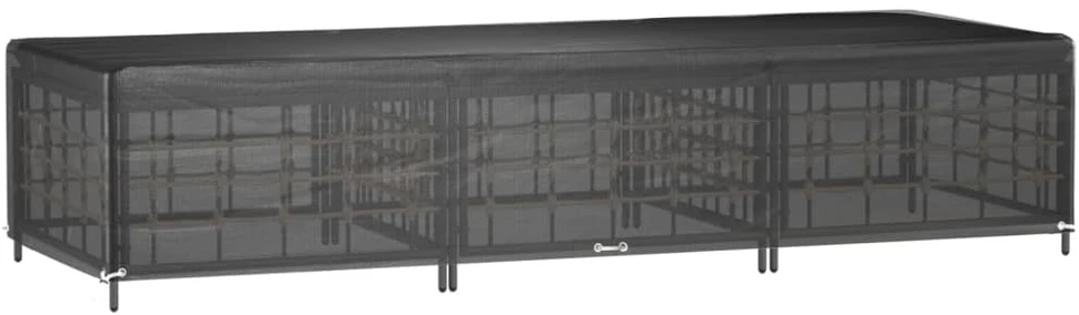 Saulės gultų uždangalai, 2vnt., 205x75x40cm, polietilenas