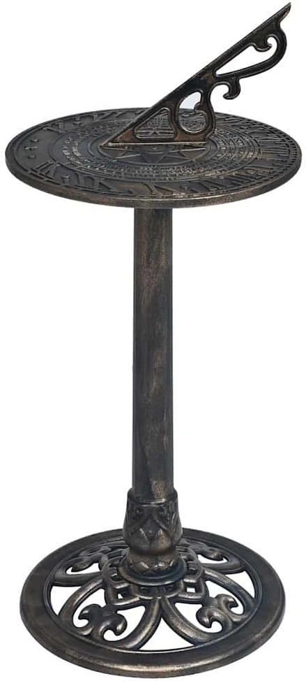 Saulės laikrodis, bronzos sp., 35,5x82cm, plastikas