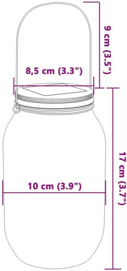 Saulės lauko stikliniai šviestuvai, 12vnt., šiltos baltos