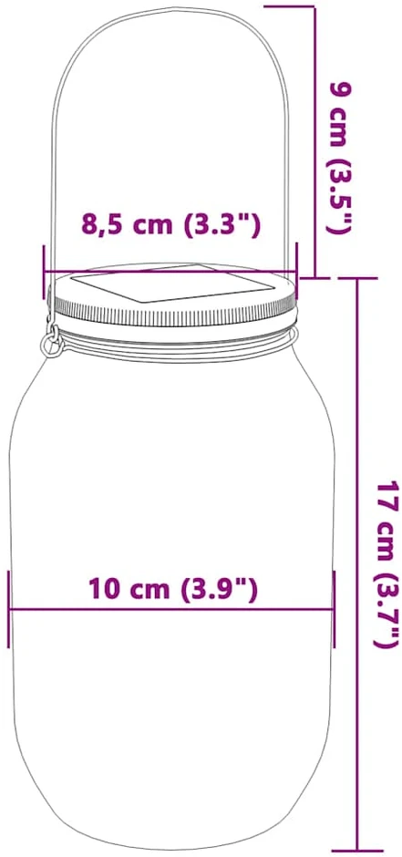 Saulės lauko stikliniai šviestuvai, 12vnt., šiltos baltos