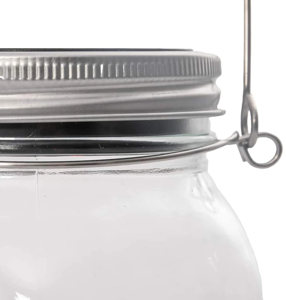 Saulės lauko stikliniai šviestuvai, 12vnt., šiltos baltos