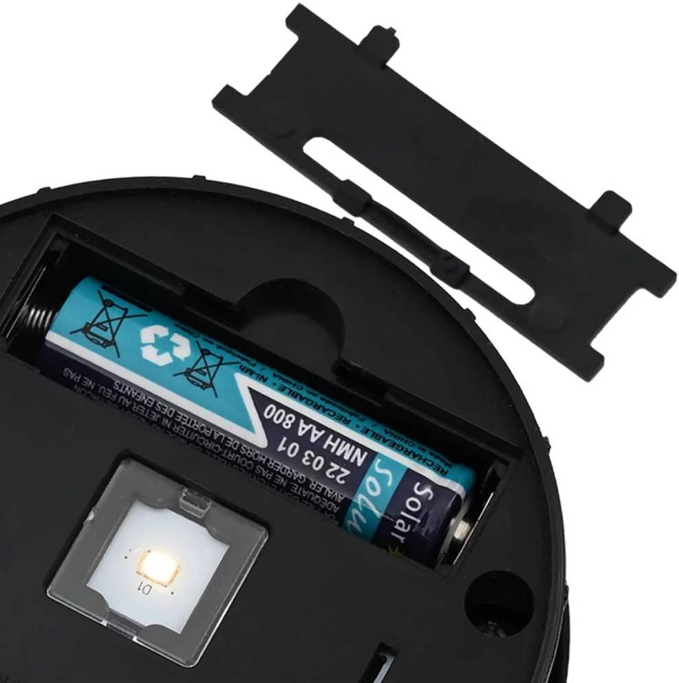 Saulės LED šaligatvio šviesa 2 vnt. Šilta balta 18 x 18 x 80 cm