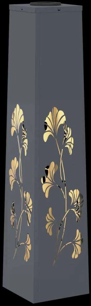 Saulės LED šaligatvio šviesa 2 vnt. Šilta balta 18 x 18 x 80 cm