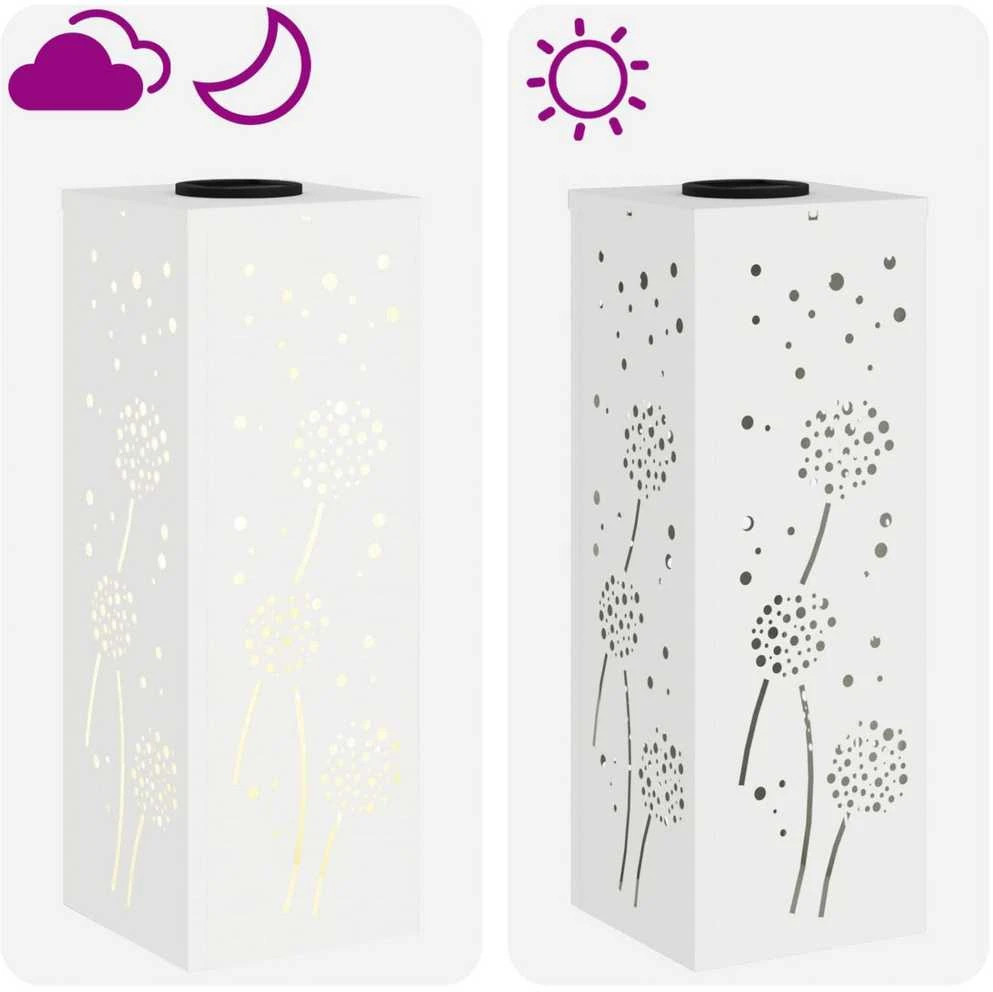 Saulės LED šaligatvio šviesa 2 vnt. Šilta balta 18 x 18 x 50 cm