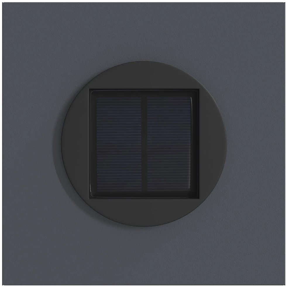Saulės LED šaligatvio šviesa 2 vnt. Šilta balta 18 x 18 x 80 cm