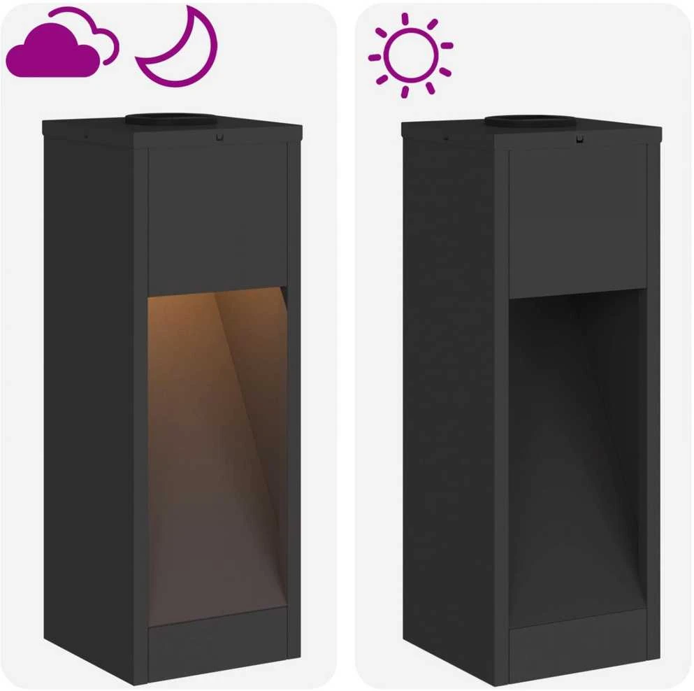 Saulės LED takų šviestuvas 2 vnt. Šilta balta 18 x 18 x 50 cm