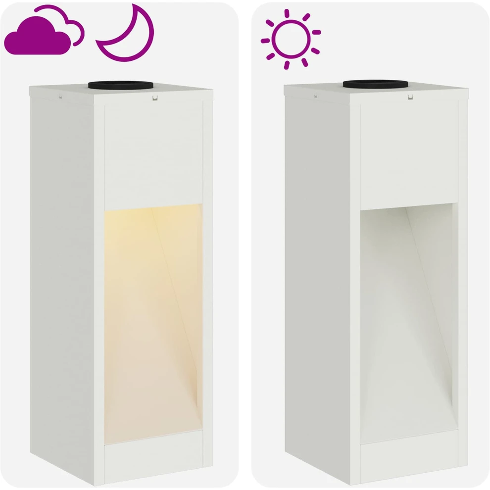 Saulės LED takų šviestuvas 2 vnt. Šilta balta 18 x 18 x 50 cm