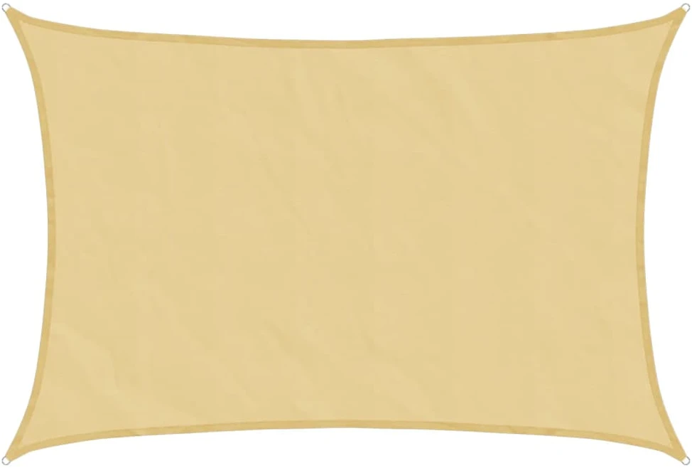Saulės pavėsinė, burė, smėlio spalvos, 3x4 m, 100% poliesteris, oksfordas