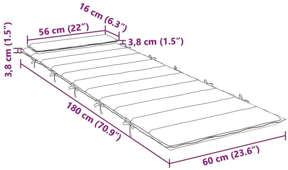 Saulės poilsio pagalvė Turkio 178 x 60 x 4 cm Oksfordo audinys