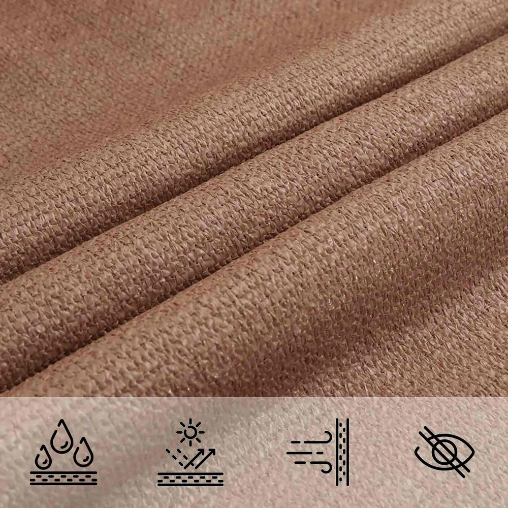 Saulės šešėlio audinys Stačiakampio 2,5 x 6 m HDPE Taupe