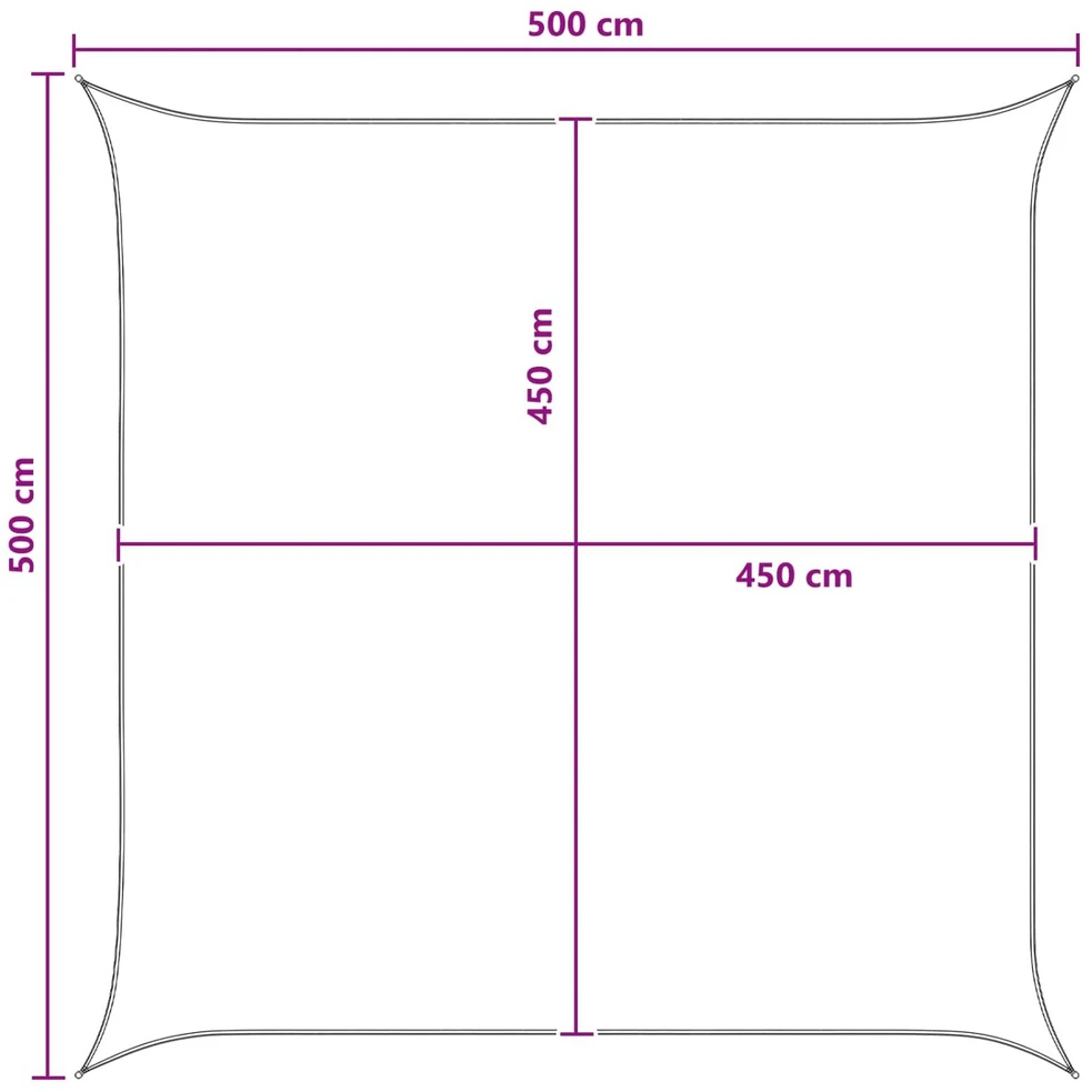 Saulės šešėlio audinys Mėlyna ir balta 5 x 5 m HDPE