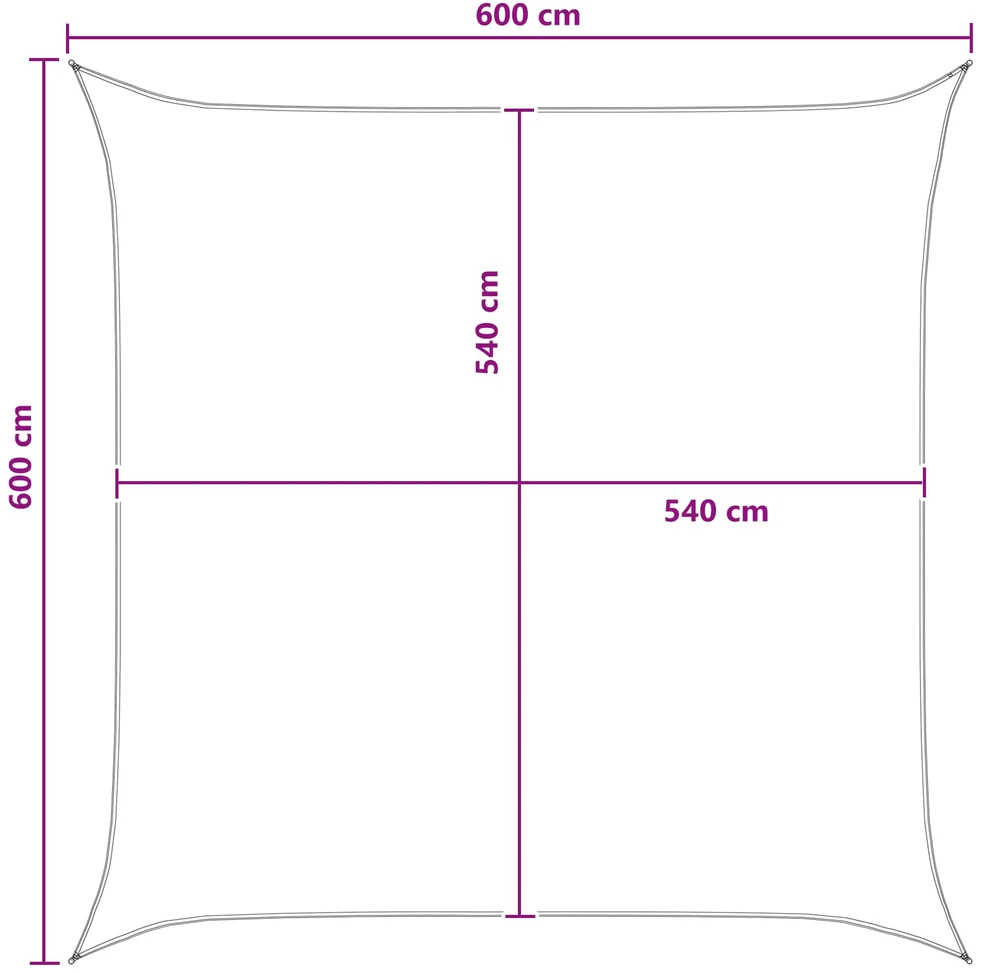 Saulės šešėlio audinys Mėlyna ir balta 6 x 6 m HDPE