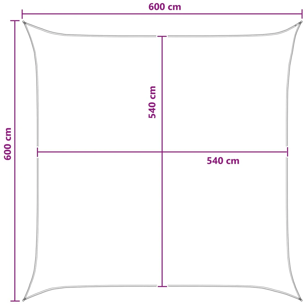 Saulės šešėlio audinys Mėlyna ir balta 6 x 6 m HDPE