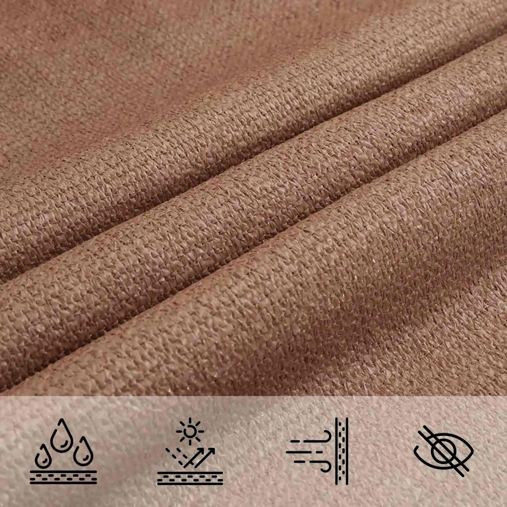 Saulės šešėlio audinys Stačiakampio 2 x 6 m HDPE Taupe