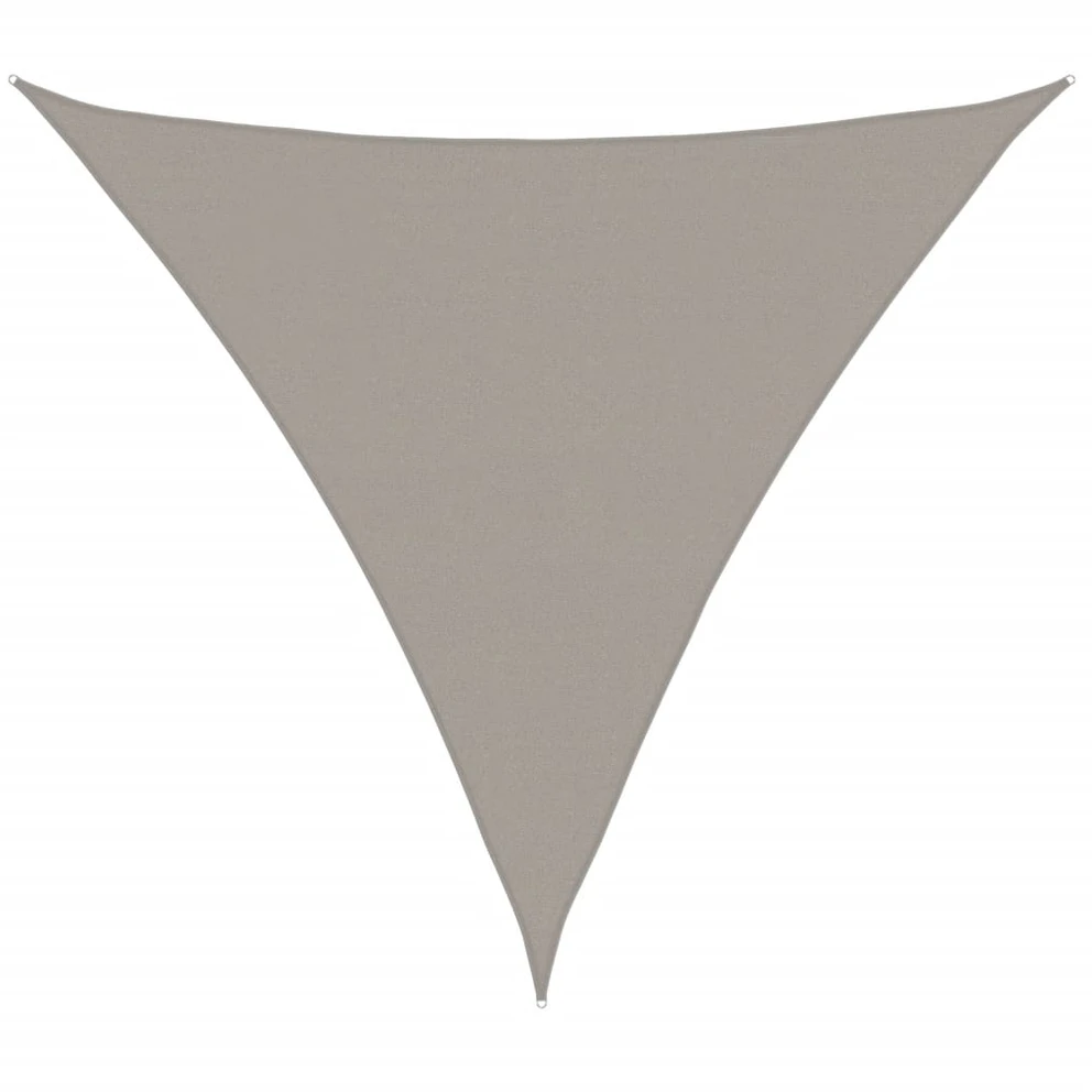 Saulės skėtis, 160 g/m², trikampė, šviesiai pilka, 5x5x5 m, HDPE