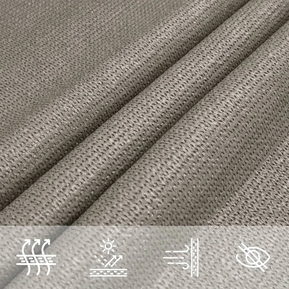 Saulės skėtis, 160 g/m², trikampė, šviesiai pilka, 4,5x4,5x4,5 m, HDPE