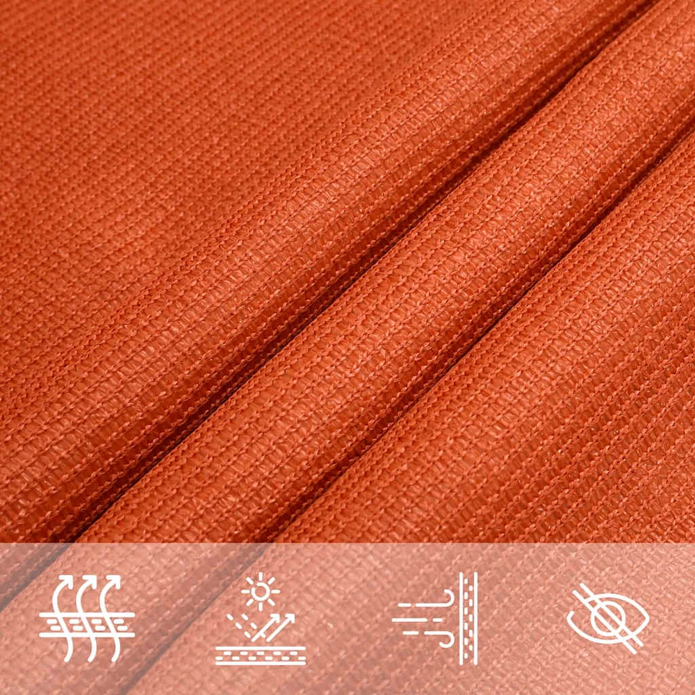 Saulės skėtis, burė, 160 g/m², trapecijos formos, oranžinė, 3/4x2 m, HDPE