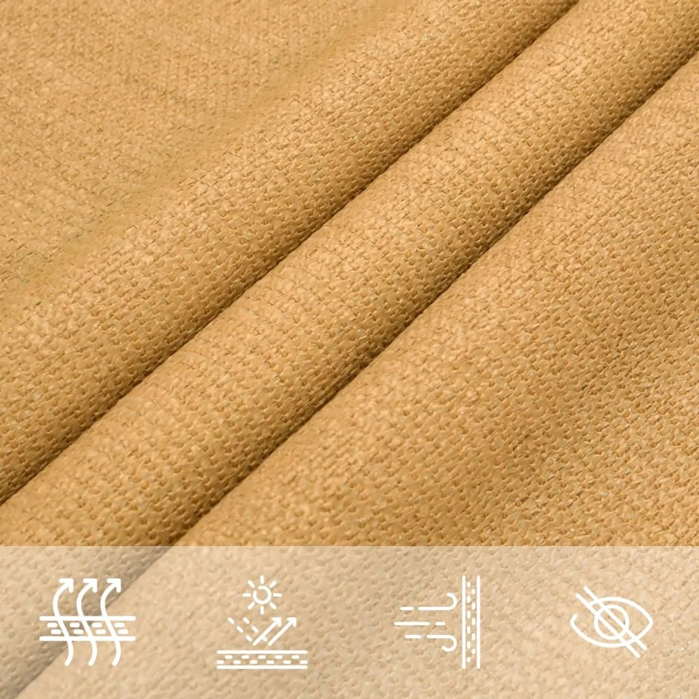 Saulės skėtis, burė, 160 g/m², trapecijos formos, smėlio spalvos, 4/5x4 m, HDPE
