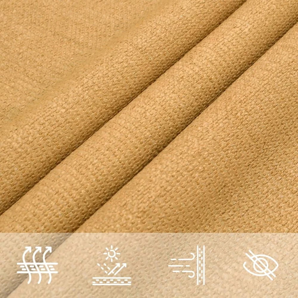 Saulės skėtis, burė, 160 g/m², trapecijos formos, smėlio spalvos, 4/5x4 m, HDPE