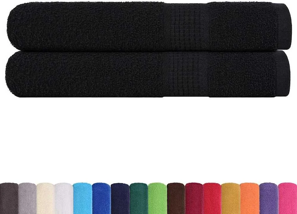 Rankšluostis Pirties rankšluosčiai, FROGN, 2 vnt., juodi, 80x200 cm, 360 g/m²
