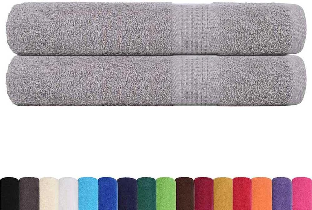 Rankšluostis Pirties rankšluosčiai, FROGN, 2 vnt., pilki, 80x200 cm, 360 g/m²