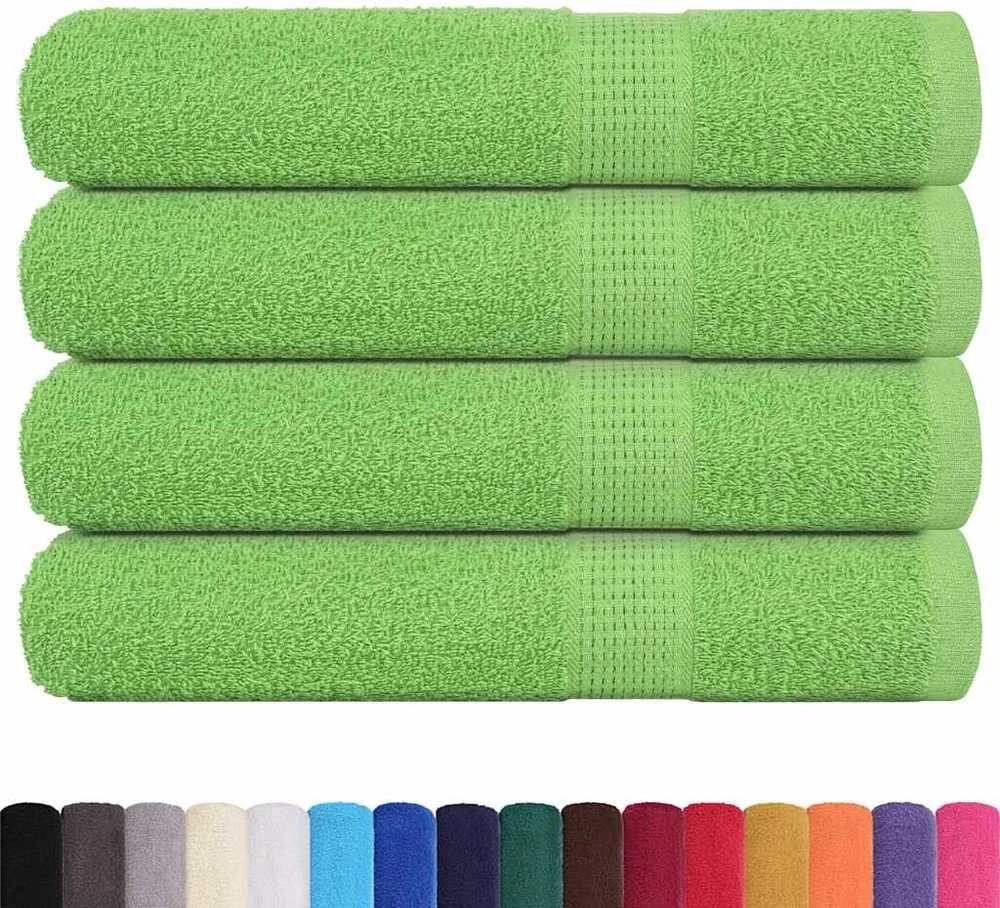 Rankšluostis Saunos rankšluosčiai, 4vnt., žali, 80x200 cm, medvilnė, 360g/m²