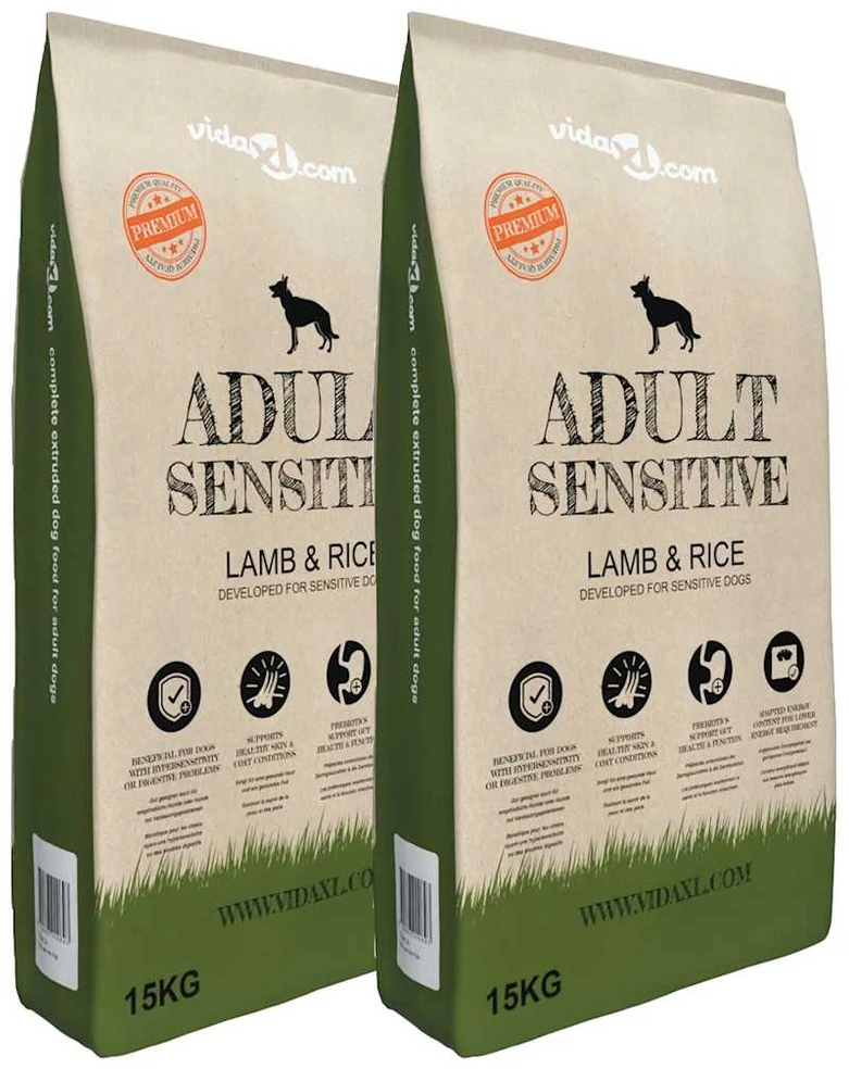 Sausas Maistas šunims, Adult Sensitive su ėriena ir ryžiais, 2vnt., 30kg