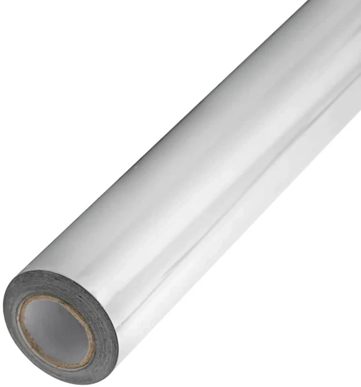 Savaime lipni veidrodinė plėvelė 45 x 100 cm 2 vnt. Sidabrinė
