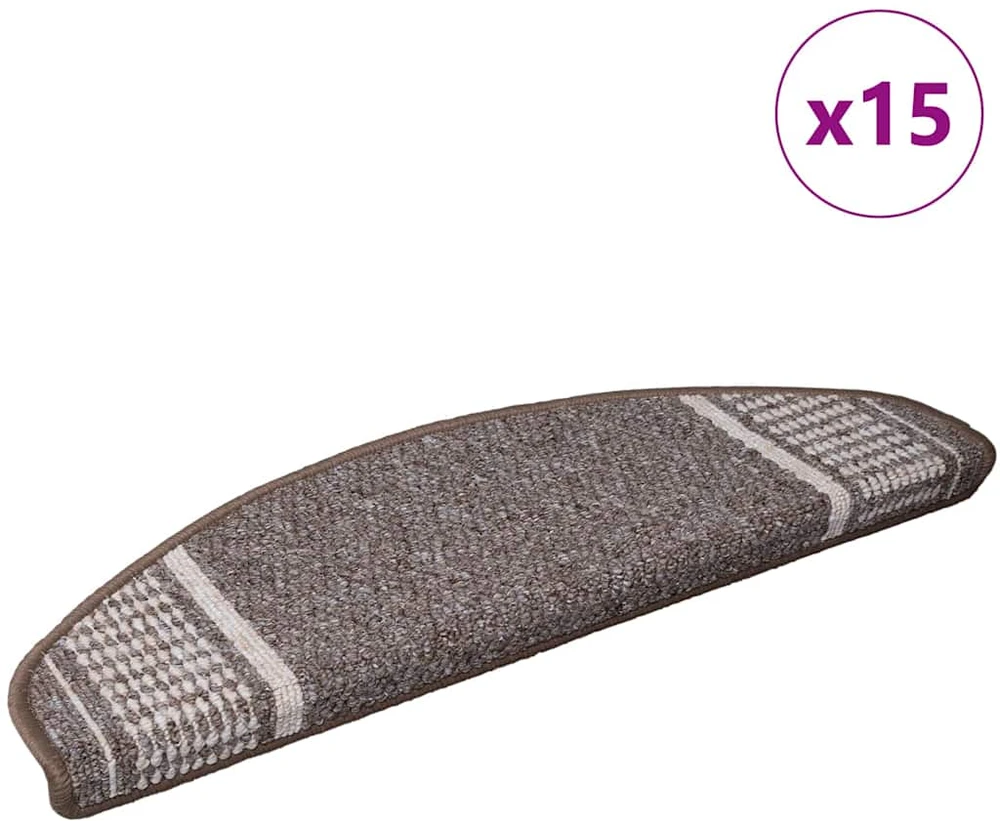 Savaime prilipantys laiptų kilimėliai 15 vnt. 65 x 21 x 4 cm
