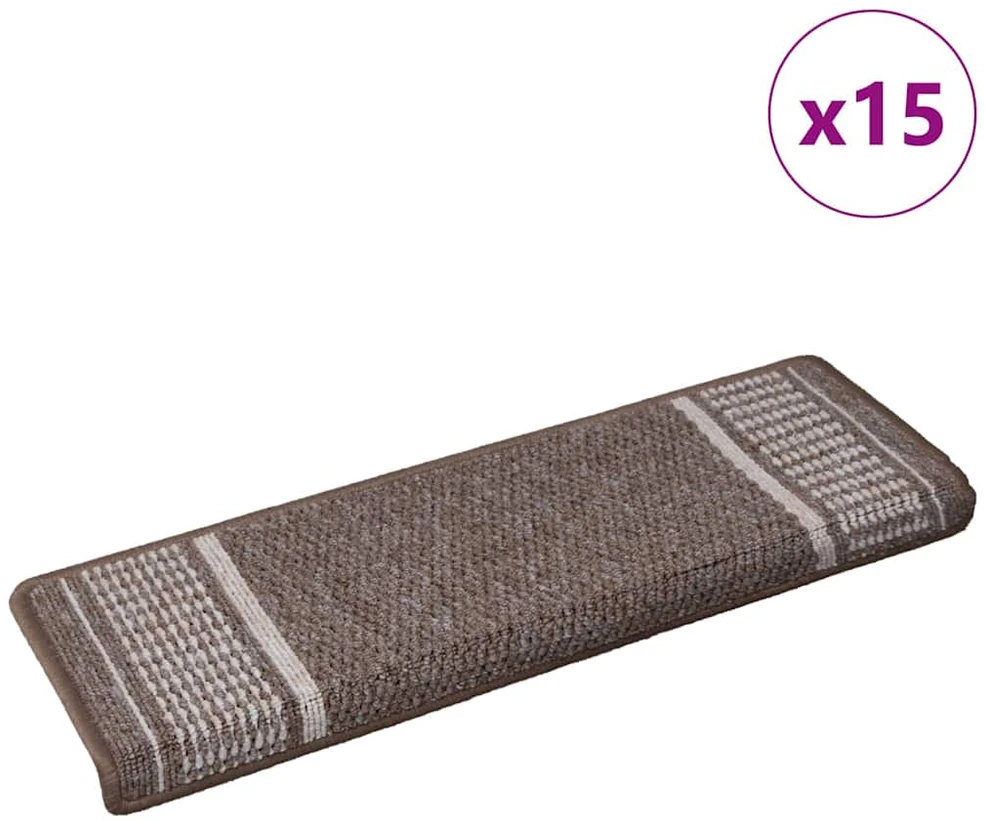 Savaime prilipantys laiptų kilimėliai 15 vnt. 65 x 21 x 4 cm