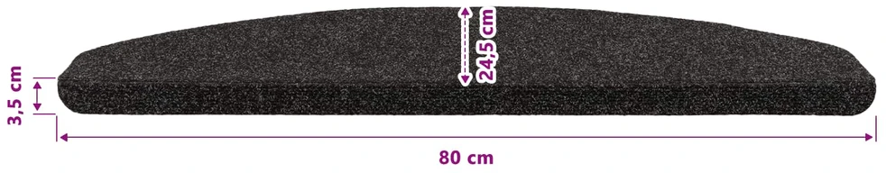 Savaime prilipantys laiptų kilimėliai 15 vnt. 80 x 28 x 3,5 cm