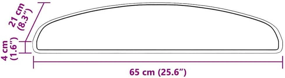 Savaime prilipantys laiptų kilimėliai 15 vnt. 65 x 21 x 4 cm