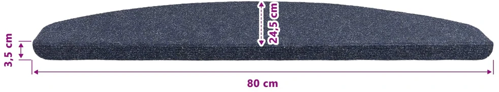 Savaime prilipantys laiptų kilimėliai 15 vnt. 80 x 28 x 3,5 cm