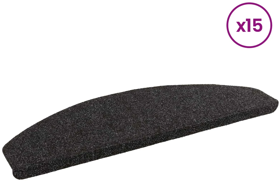 Savaime prilipantys laiptų kilimėliai 15 vnt. 80 x 28 x 3,5 cm