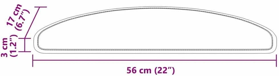 Savaime prilipantys laiptų kilimėliai 15 vnt. 56 x 17 x 3 cm