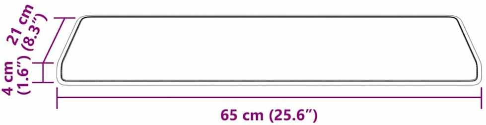 Savaime prilipantys laiptų kilimėliai 15 vnt. 65 x 21 x 4 cm