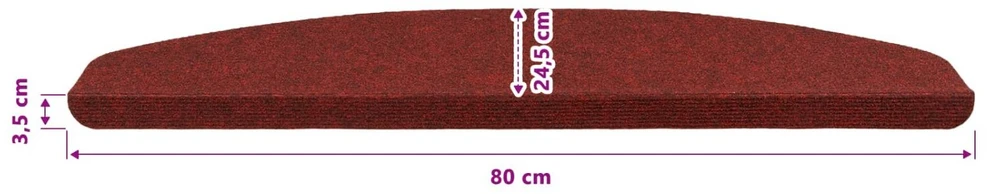 Savaime prilipantys laiptų kilimėliai 15 vnt. 80 x 28 x 3,5 cm