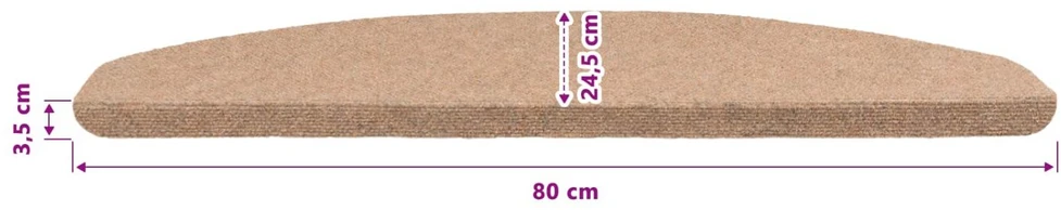 Savaime prilipantys laiptų kilimėliai 15 vnt. 80 x 28 x 3,5 cm