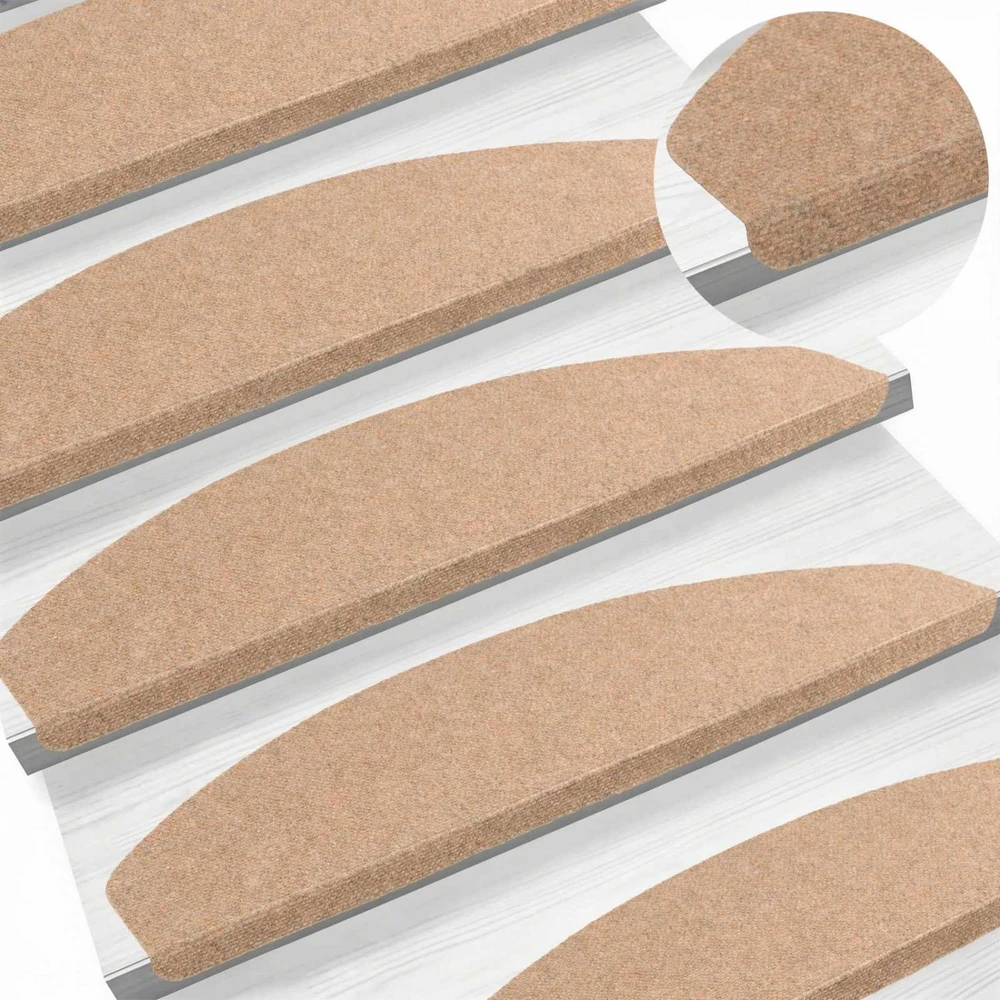 Savaime prilipantys laiptų kilimėliai 15 vnt. 80 x 28 x 3,5 cm