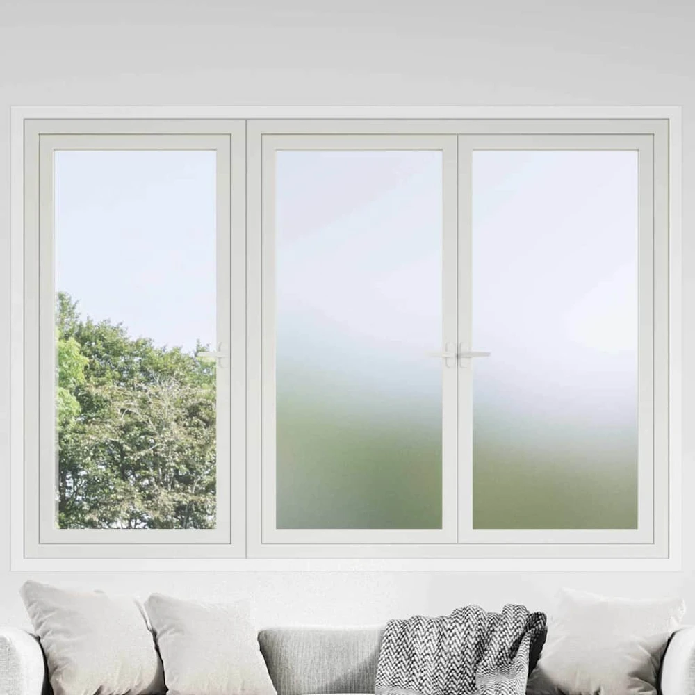 Savaime prisiklijuojanti langų plėvelė Frosted Pilka PVC