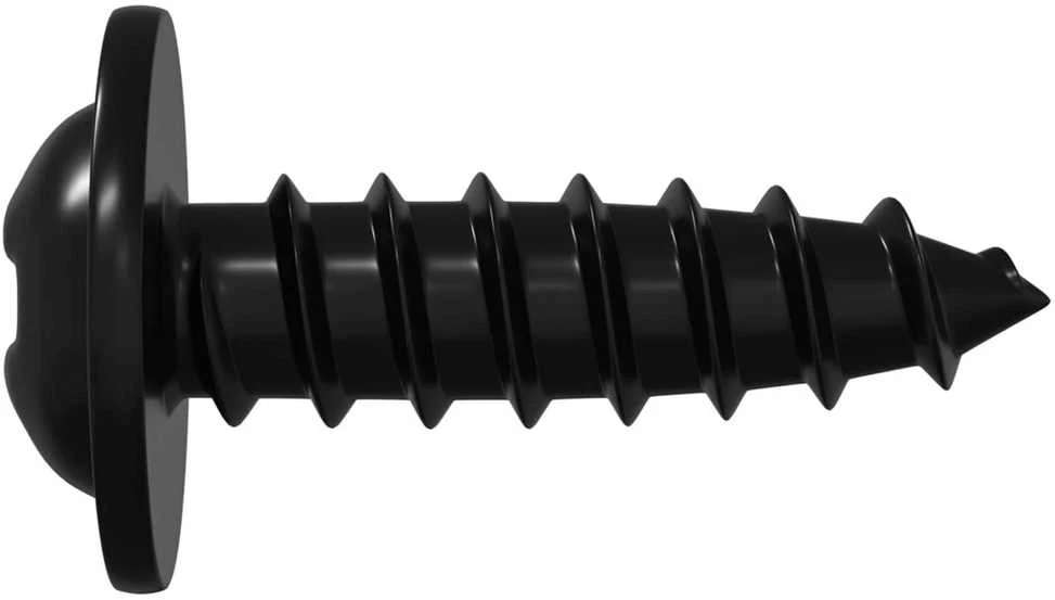 Savarankiškai įsukamas vienas 12 vnt. Juoda 3,5 x 12 mm Geležis