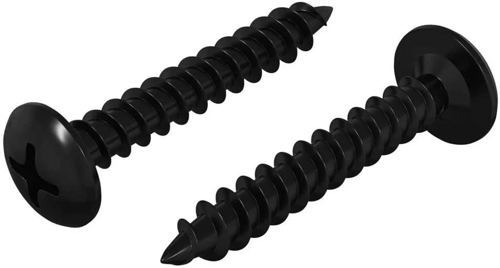Savarankiškai įsukamas vienas 2 vnt. Juoda 4 x 25 mm Plienas