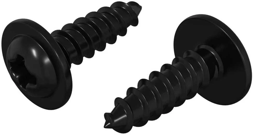 Savarankiškai įsukamas vienas 2 vnt. Juoda 3,5 x 12 mm Geležis